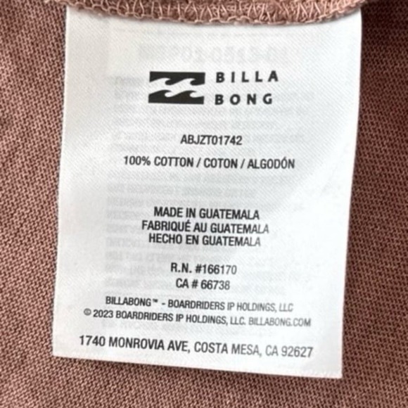 Billabong Oversized Graphic T-Shirt Women's Medium Pink NWOT - Picture 4 of 6